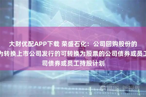 大财优配APP下载 荣盛石化：公司回购股份的主要用途为转换上市公司发行的可转换为股票的公司债券或员工持股计划