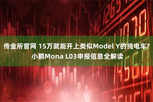 传金所官网 15万就能开上类似Model Y的纯电车? 小鹏Mona L03申报信息全解读